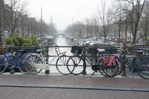 Cycle canal in Amsterdam