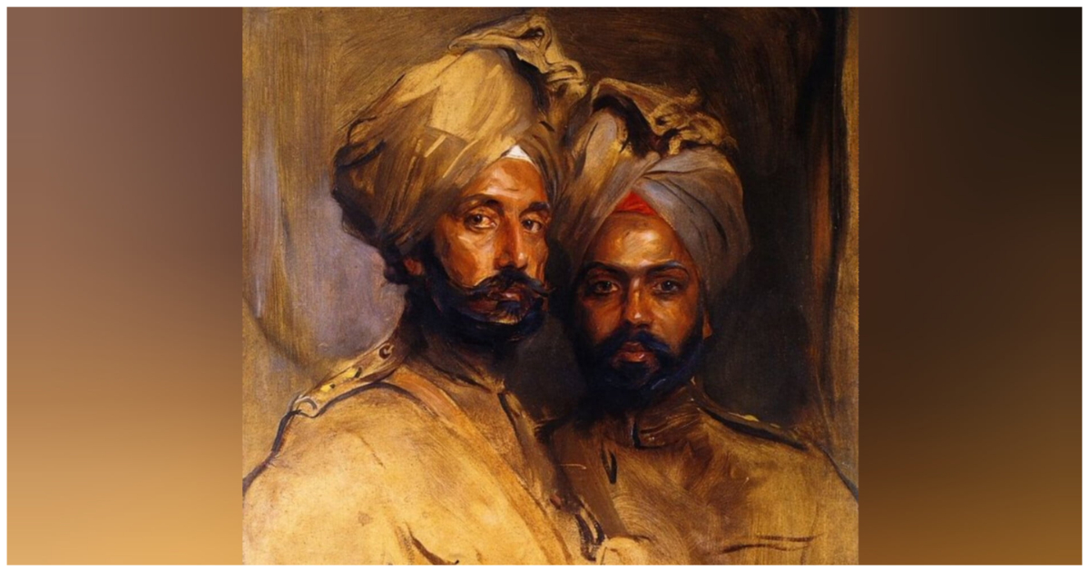 painting of Indian soldiers